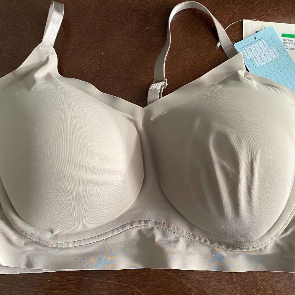 True & Co. Body Lift Adjustable Strap Bra Sz L
